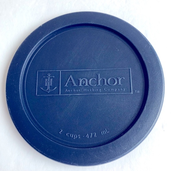 Anchor Hocking Bowl w/ Lid 2 Cups 1903-AH Blue - Picture 5 of 13